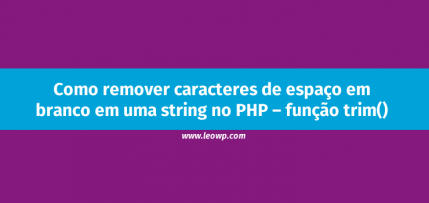 Como remover caracteres de espa o em branco em uma string no